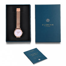 Load image into Gallery viewer, Classic Roman Milky Purple Dial Rose Gold Mesh Watch | 36mm
