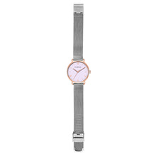 Load image into Gallery viewer, Classic Roman Milky Purple Dial Silver and Rose Gold Mesh Watch | 36mm
