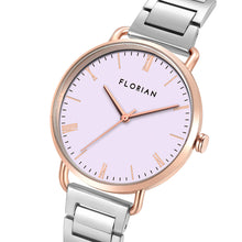 Load image into Gallery viewer, Classic Roman Milky Purple Dial Silver and Rose Gold Bracelet Watch | 36mm
