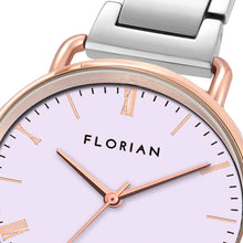 Load image into Gallery viewer, Classic Roman Milky Purple Dial Silver and Rose Gold Bracelet Watch | 36mm
