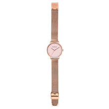 Classic Roman Pastel Pink Dial Rose Gold Mesh Watch | 36mm