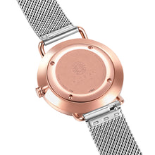 Load image into Gallery viewer, Classic Roman Pastel Pink Dial Silver and Rose Gold Mesh Watch | 36mm
