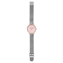 Load image into Gallery viewer, Classic Roman Pastel Pink Dial Silver and Rose Gold Mesh Watch | 36mm
