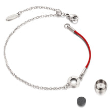 Load image into Gallery viewer, Aroma Rainbow Diamond Ruby Red and Silver Bracelet
