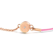 Load image into Gallery viewer, Aroma Rainbow Diamond Sweet Pink and Rose Gold Bracelet
