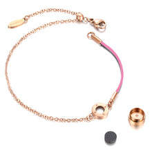 Load image into Gallery viewer, Aroma Rainbow Diamond Sweet Pink and Rose Gold Bracelet
