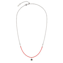Load image into Gallery viewer, Aroma Rainbow Diamond Ruby Red and Silver Necklace
