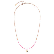 Load image into Gallery viewer, Aroma Rainbow Diamond Sweet Pink and Rose Gold Necklace
