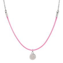 Aroma Rainbow Diamond Sweet Pink and Silver Necklace