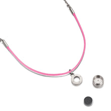 Load image into Gallery viewer, Aroma Rainbow Diamond Sweet Pink and Silver Necklace
