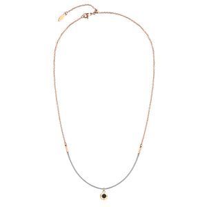 Aroma Rainbow Diamond Cool Grey and Rose Gold Necklace