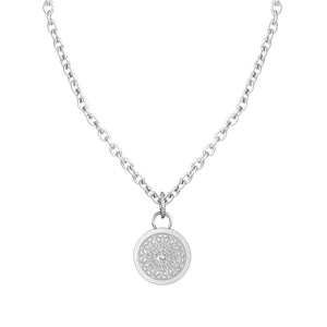 Aroma Fragrance Diamond Silver Necklace