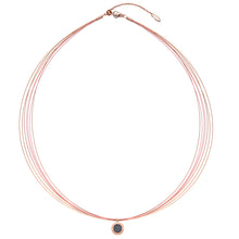 Aroma Wire Diamond Panther Pink and Rose Gold Necklace