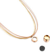 Load image into Gallery viewer, Aroma Wire Diamond Champagne Gold and Rose Gold Necklace
