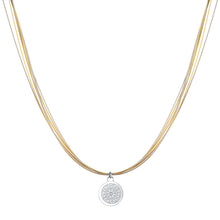 Load image into Gallery viewer, Aroma Wire Diamond Champagne Gold and Sliver Necklace
