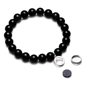Aroma GEM Black Agate Bracelet | 8mm