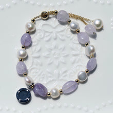 Load image into Gallery viewer, Aroma GEM Pearl x Lavender Amethyst Bracelet | 8mm
