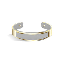 Tailor Cool Grey and Champagne Gold Bangle | 15mm