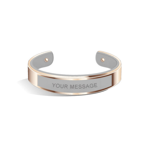 Tailor Cool Grey and Rose Gold Bangle | 15mm