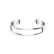 Load image into Gallery viewer, Tailor Cool Grey and Silver Bangle | 15mm
