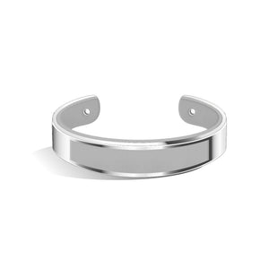 Tailor Cool Grey and Silver Bangle | 15mm