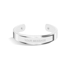 Tailor Pure White and Silver Bangle | 15mm