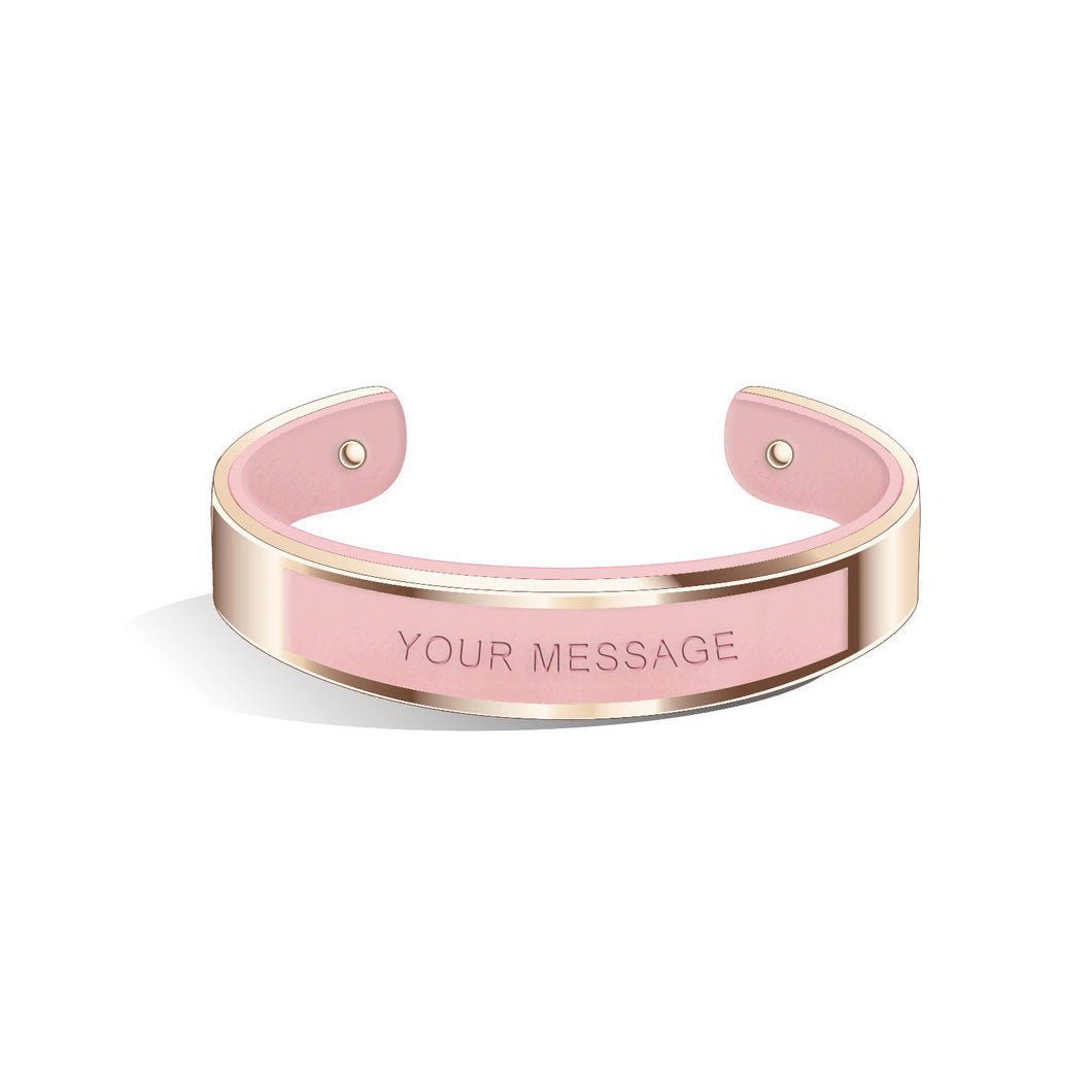 Tailor Sweet Pink and Rose Gold Bangle | 15mm