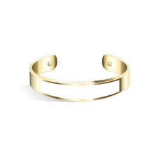 Load image into Gallery viewer, Tailor Aqua Green and Champagne Gold Bangle | 15mm
