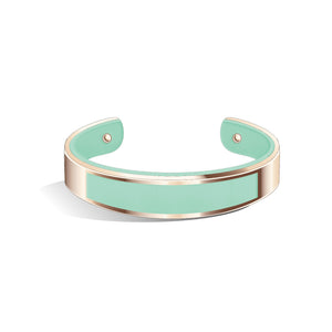 Tailor Aqua Green and Rose Gold Bangle | 15mm