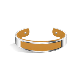 Tailor Tenne Brown and Silver Bangle | 15mm