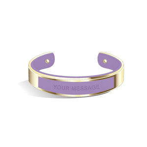 Tailor Creamy Purple and Champagne Gold Bangle | 15mm