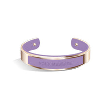 Load image into Gallery viewer, Tailor Creamy Purple and Rose Gold Bangle | 15mm
