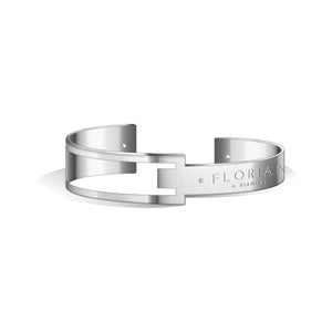 Metropolitan Diamond Aqua Green and Silver Bangle | 20mm