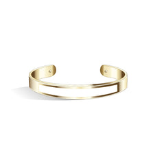 Load image into Gallery viewer, Petite Tailor Ivory White &amp; Tenne Brown and Champagne Gold Bangle | 9mm
