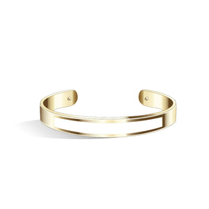 Petite Tailor Ivory White & Tenne Brown and Champagne Gold Bangle | 9mm
