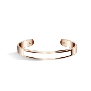 Petite Tailor Cherry Red & Pure Black and Rose Gold Bangle | 9mm