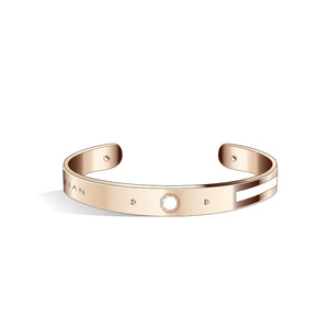 Petite Constance Diamond Angel Blue & Cool Grey and Rose Gold Bangle | 8mm