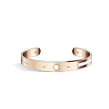 Petite Constance Diamond Ivory White & Pure Black and Rose Gold Bangle | 8mm