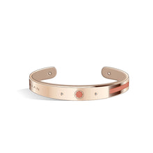 Load image into Gallery viewer, Petite Constance Diamond Salmon Pink &amp; Creamy Beige and Rose Gold Bangle | 8mm
