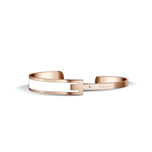 Petite Metropolitan Diamond Angel Blue & Steel Blue and Rose Gold Bangle | 10mm