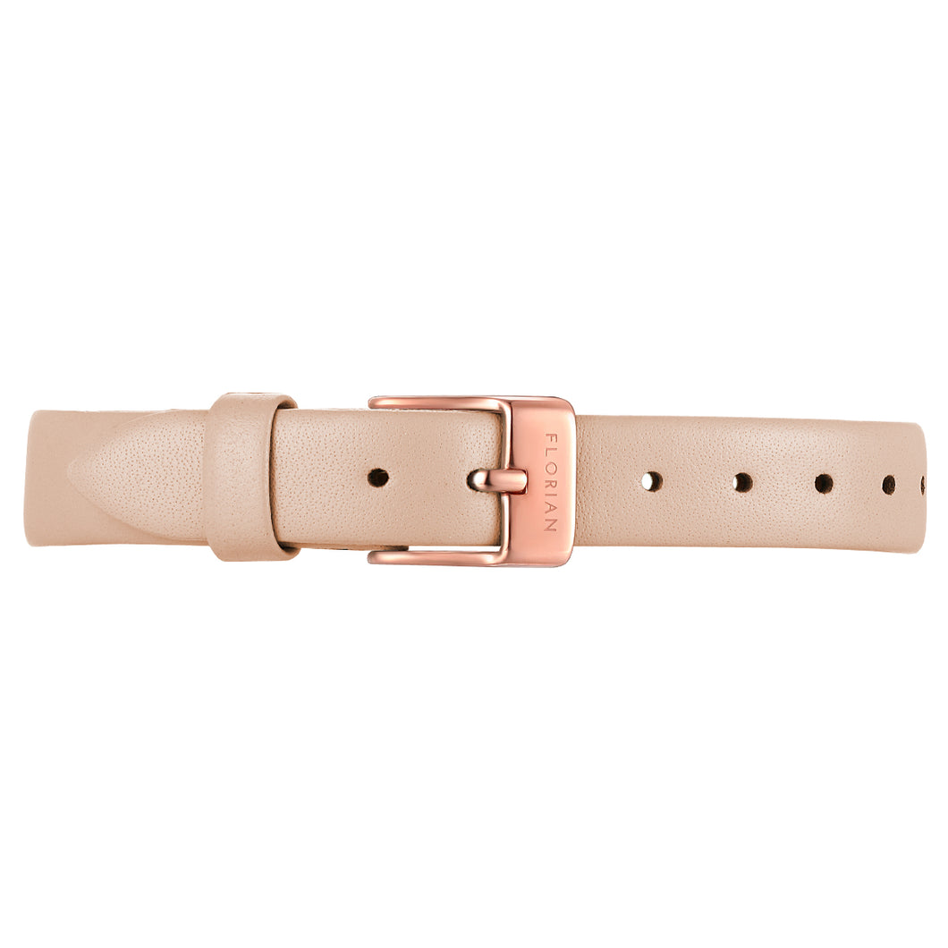Petite Salmon Pink Leather Strap | 12mm